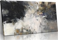 $79  Abstract Wall Art  Black/White  24x48 Inch