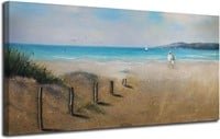 Ardemy Beach Canvas Wall Art  40x20 Ocean Artwork