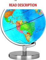 $80  12 Illuminated Globe for Kids with Stand
