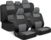 C7572  BDK PolyPro Seat Covers Full Set, Gray/Blac