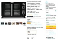 C7578  Gourmia Toaster Oven Air Fryer Combo 24L, B