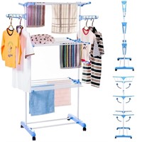 W1714  OhhGo Collapsible Rolling Clothing Rack