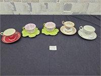 Fine china tea cup and saucers