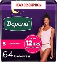 $57  Depend Night Defense  Women's S 80