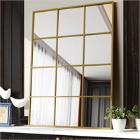 Black Rectangular Wall Mirror, 30" x 40" Window D