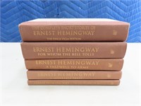 5pc hardback ERNEST HEMINGWAY Books