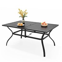 PHI VILLA 60'' Outdoor Dining Table for 6, E-Coat