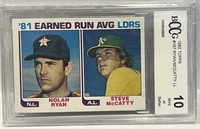 11 - NOLAN RYAN / STEVE McCATTY BASEBALL CARD (A1)