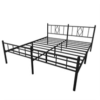 Emiosmt 14in Metal Bed Frame King Size with Headb