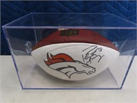 autographed PEYTON MANNING #18 Football in case