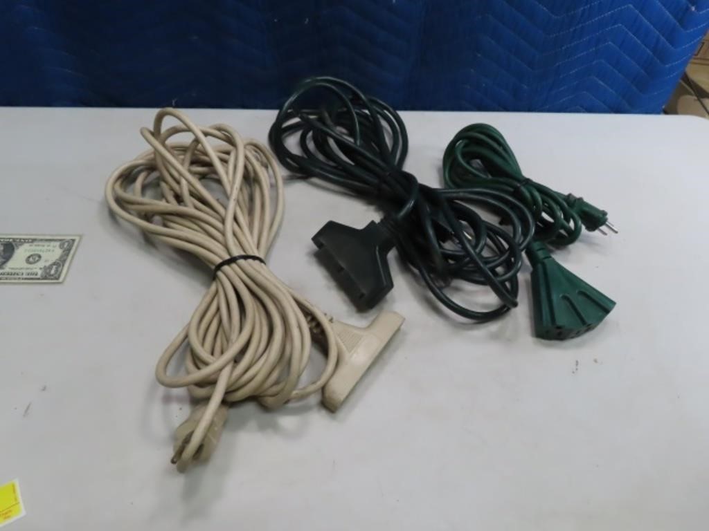 (3) Extension Cords w/ 3way Ends 25'&10'?
