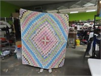 Stunning 64x70 Patch Quilt Blanket NICE