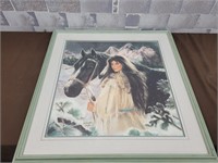 Limited print name in 1993 With horse and woman