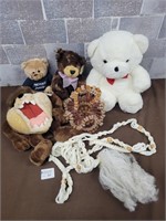 Vintage plush animal collection