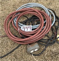 Air Hose, Extension Chord and PVC Hose