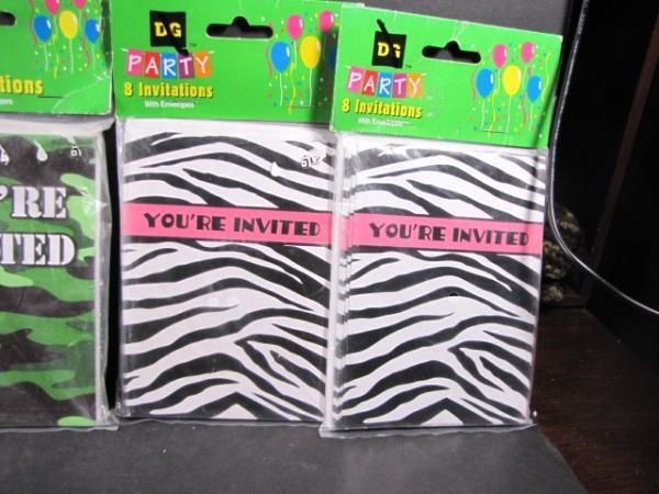 Lot of Party Invitations and Party Decorations