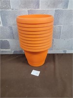 Tall Orange plant pots
