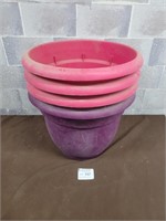 Pink and Purple plant pots