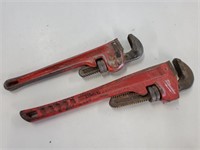 2 Pipe Wrenches 18in & 14in