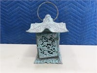 Cast Metal 9" Candle Outdoor Lantern Box
