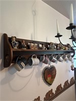 Wall Hanging Shelf & Trinkets, Salt & Pepper