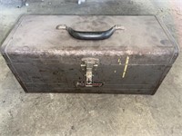 CRAFTSMAN TOOLBOX W/ WRENCHES, SOCKETS, HATCHET,