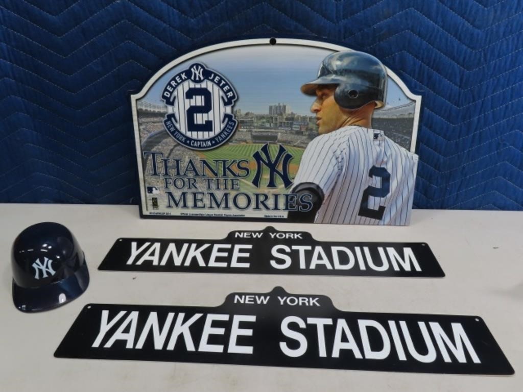(4) NY YANKEES Jeter ~ SIgns ~ collectibles
