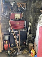 METAL TOOL CABINET & TOOLBOX W/ CONTENTS