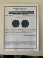 3.42 Ct Sapphire 14K Gold Earring