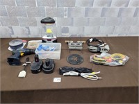 Drill, cords, lantern, and more
