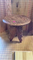 Wooden carved stool