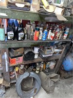 CONTENTS OF GARAGE SHELVING INCLUDING TOOLS,