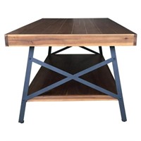 New Vector Wood & Metal Coffee Table, Natural Wood