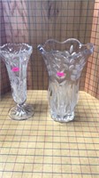 Heavy glass vases