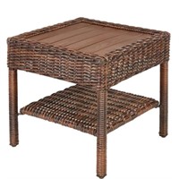 New Cambridge Brown Wicker Square Outdoor Side