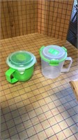 Snap top lid containers