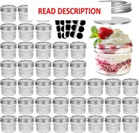 $26  4oz CycleMore Mini Mason Jars  Diamond  40 Pc