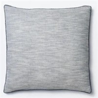 New $30 Chambray Throw Pillow with Lace Trim -