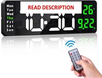 AMIR 16' Digital Wall Clock with Remote