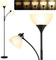 $37  Dimmable Floor Lamp  3 Levels  9W/5W  Black