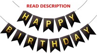 $3  Birthday Banner Party Decorations  Black