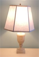 Table Lamp Glass/Marble Base 23H