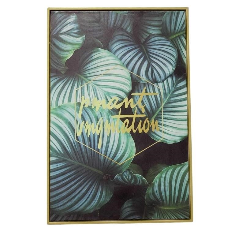 New Green Quoted Canvas Wooden Frame