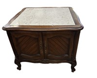 Marble Top End Table (Marble Cracked)