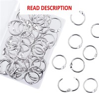$6  50 Pack 19mm Nickel Plated Binder Rings