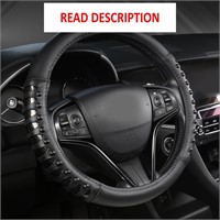 $20  Steering Wheel Cover  Leather  Black  14-15in