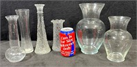 Clear Glass Flower Vase-Lot