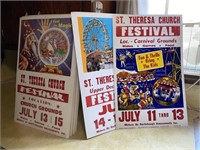 STACK OF VINTAGE ST. THERESA CHURCH FESTIVAL