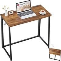 New Folding Desk 39.4 Large Size Walnut