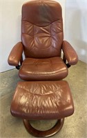 J E Ekornes A/S Norway chair and ottoman